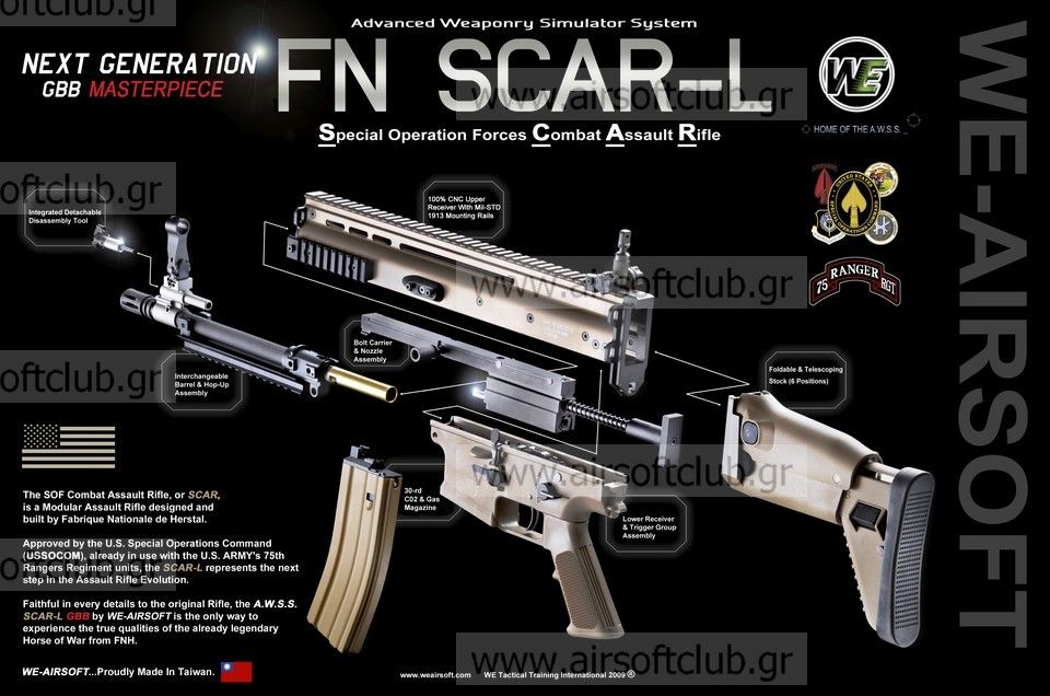 SCAR-L (Black) "Open Bolt"